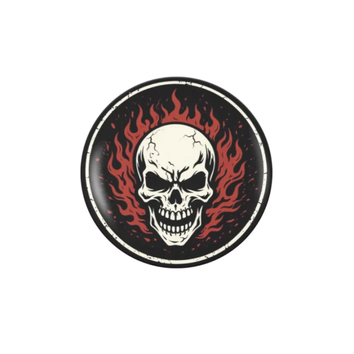 Badge personnalisé Fire Skull