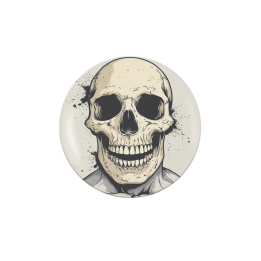 Badge personnalisé crâne humain