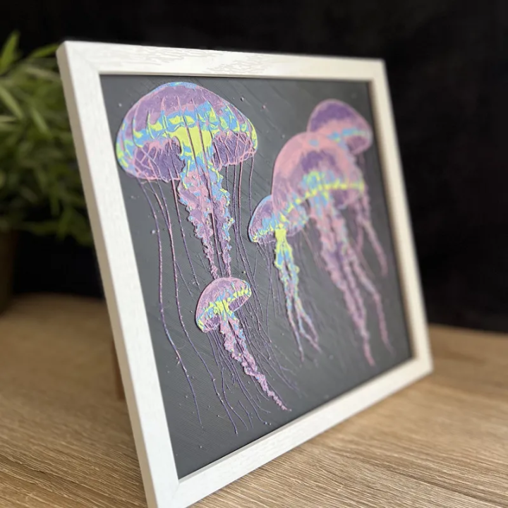 Tableau 3D - Méduses