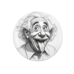 Décapsuleur aimanté personnalisé Einstein noir et blanc