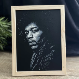 Portrait 3D de Jimi Hendrix